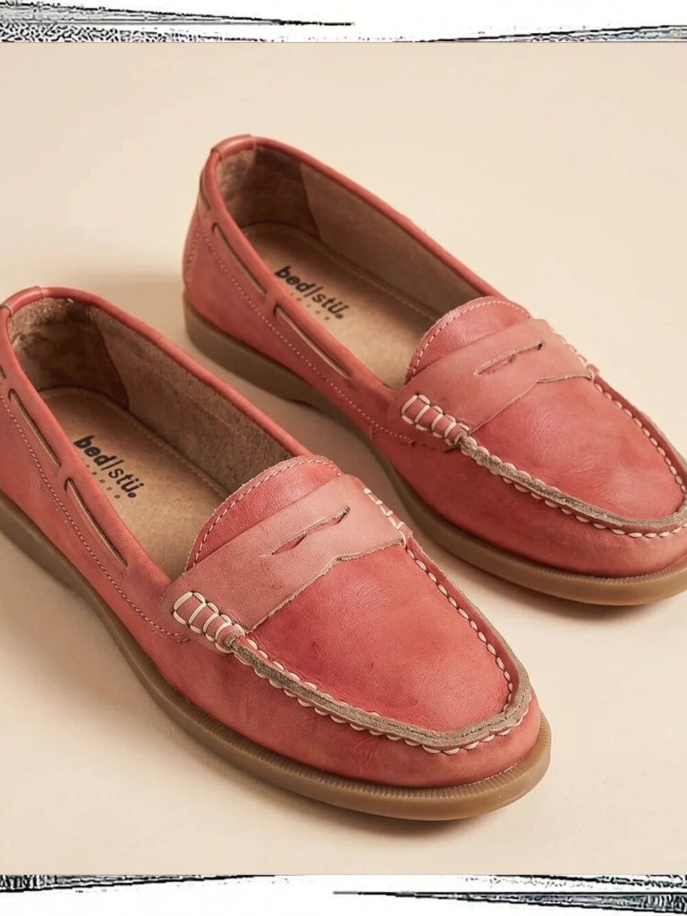 Weathered Red Penny Loafers (7) by BED|STU